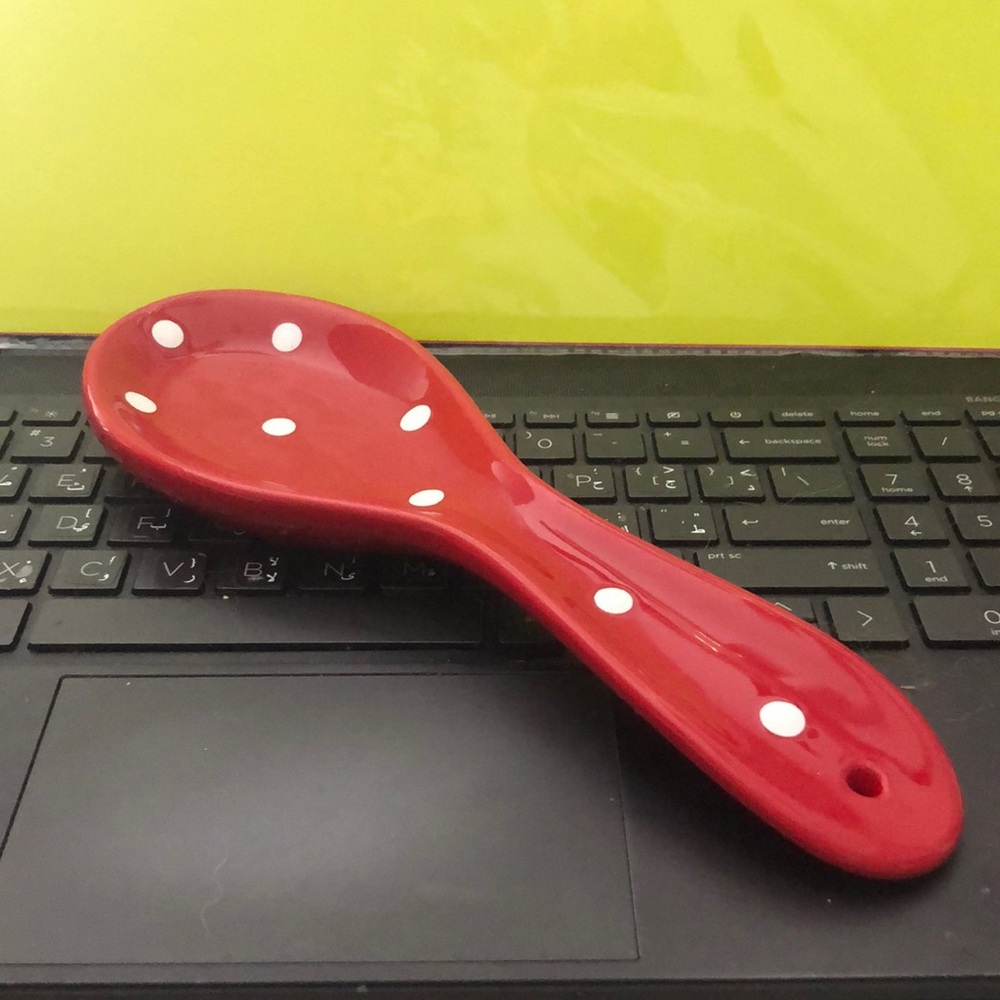 City to cottage Red & White Spoon Holder